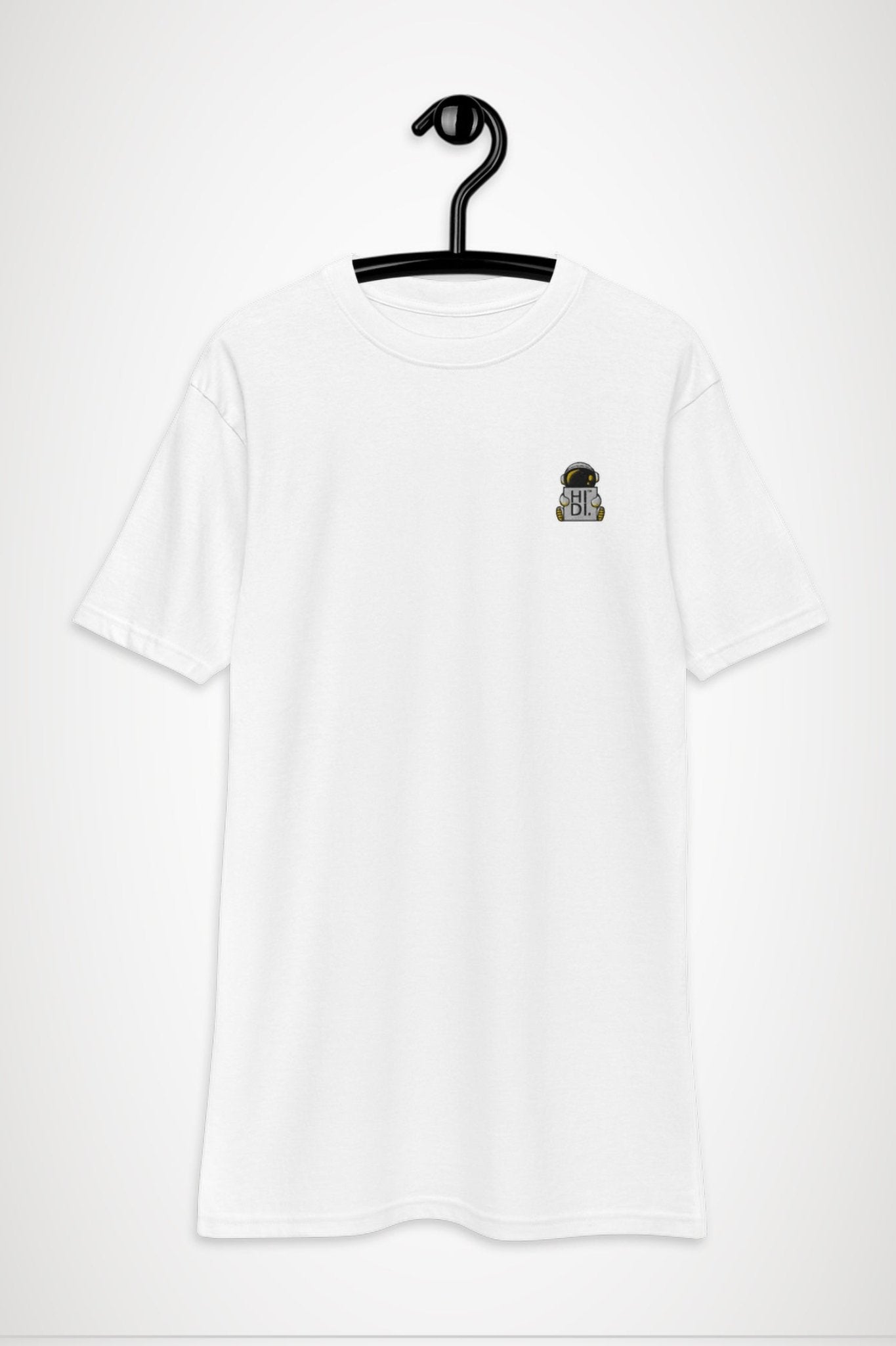 Spaceman premium heavyweight t-shirt in White Shirts & Tops HITDIFFERENT
