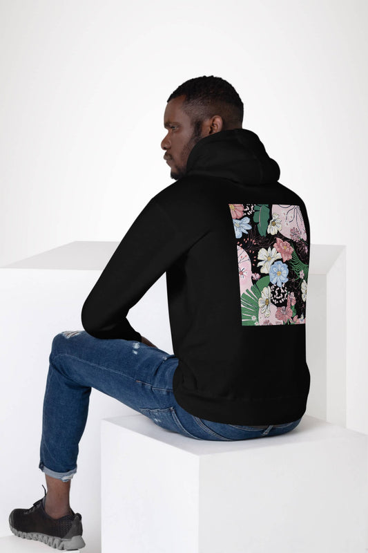 Floral Hoodie in Black Hoodie HITDIFFERENT