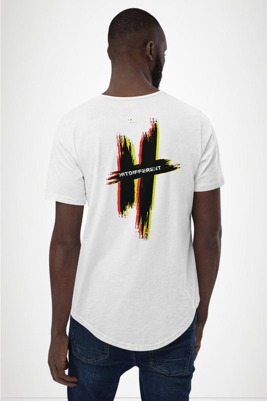 The H curved hem t-shirt in white T-Shirt HITDIFFERENT