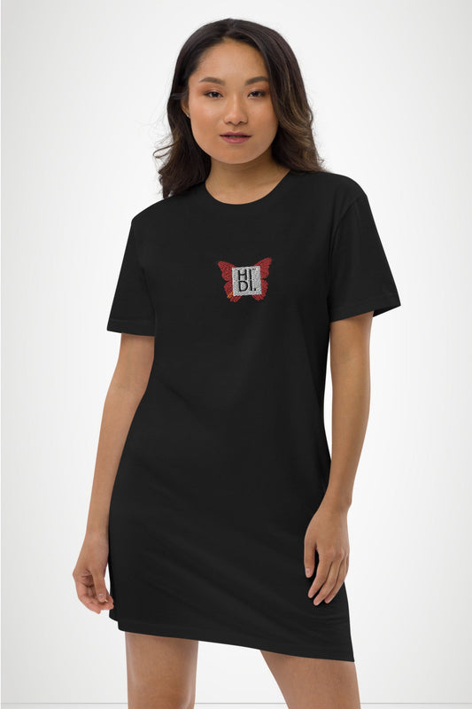 The HIDI Embroidery t-shirt dress in black T-Shirt HITDIFFERENT