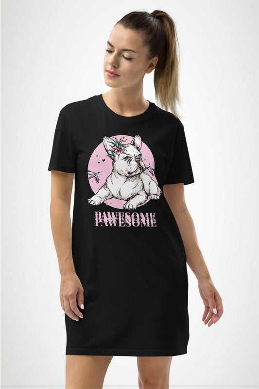 The Pawesome Eco t-shirt dress in black T-Shirt HITDIFFERENT
